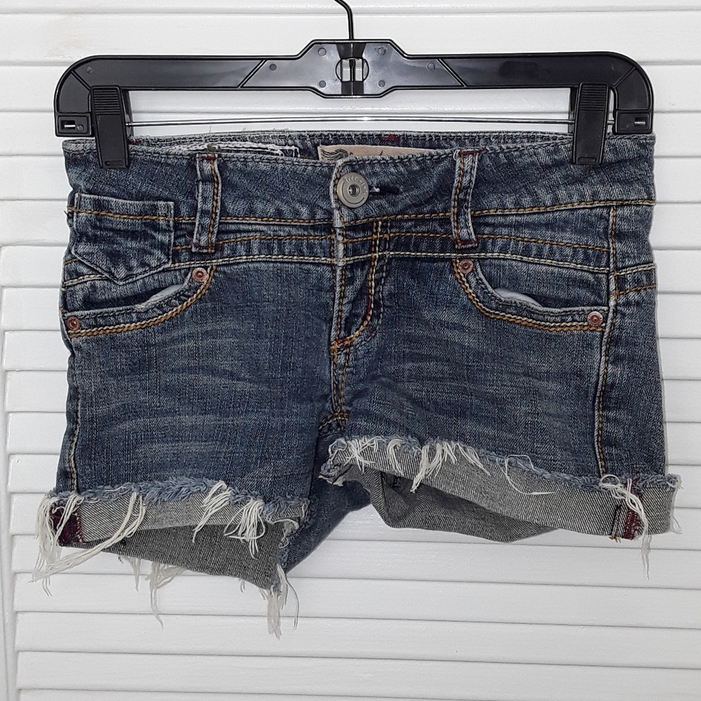 Denim Distressed Ripped Frayed Jeans Shorts